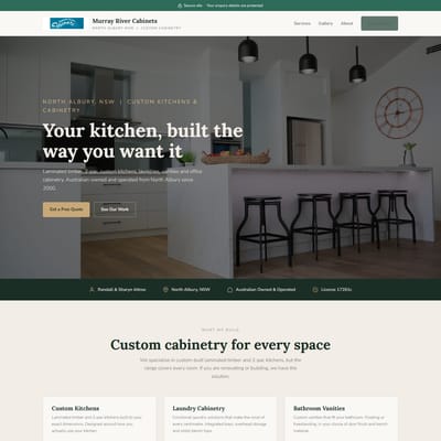 Murray River Cabinets, after